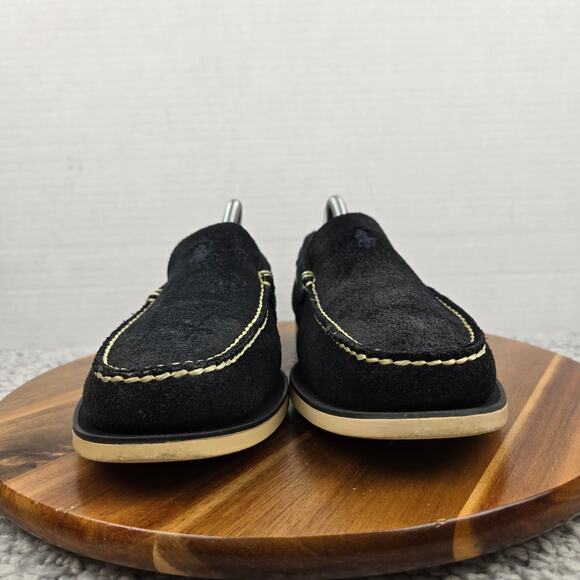 Polo Ralph Lauren Mens 8.5D Blackley Slip On Black Leather Casual Daily Loafer main image 7